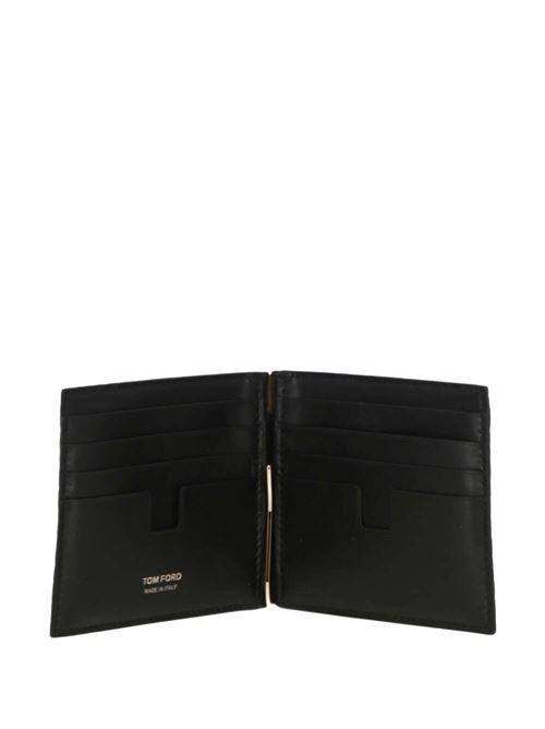 black calf leather embossed crocodile effect Tom Ford | YT231LCL168G1N001